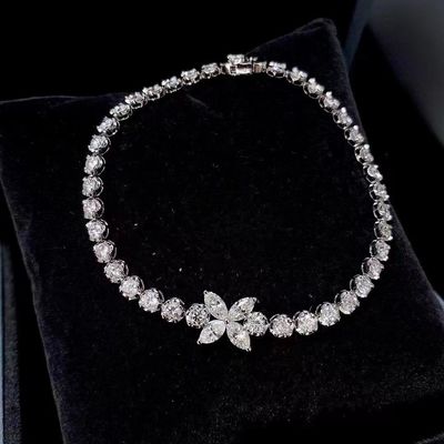 0.40ct-0.49ct D Diamante maduro de laboratorio Diamante real Plastado de oro Brazalete Diamante completo