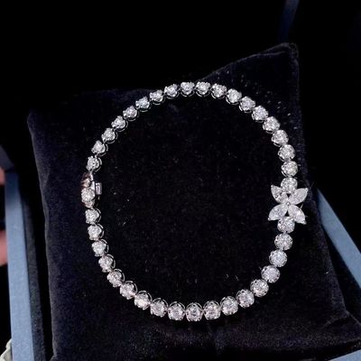 0.40ct-0.49ct D Diamante maduro de laboratorio Diamante real Plastado de oro Brazalete Diamante completo