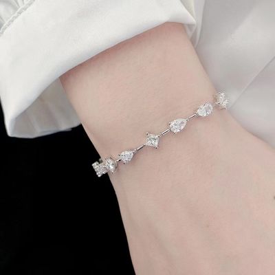 14K Brilliance Lab Hombre adulto hecho con diamantes Brazaletes Estilo de moda estrella