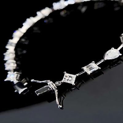 14K Brilliance Lab Hombre adulto hecho con diamantes Brazaletes Estilo de moda estrella