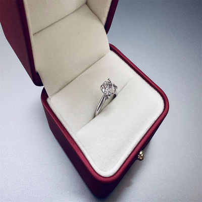 Anillo de diamantes de laboratorio de 18K y anillo de bodas de oro de 1894 Anillo de diamante clásico de cuatro puntas